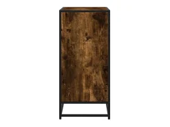 Aparador de roble ahumado 68x35x76 cm madera contrachapada y metal