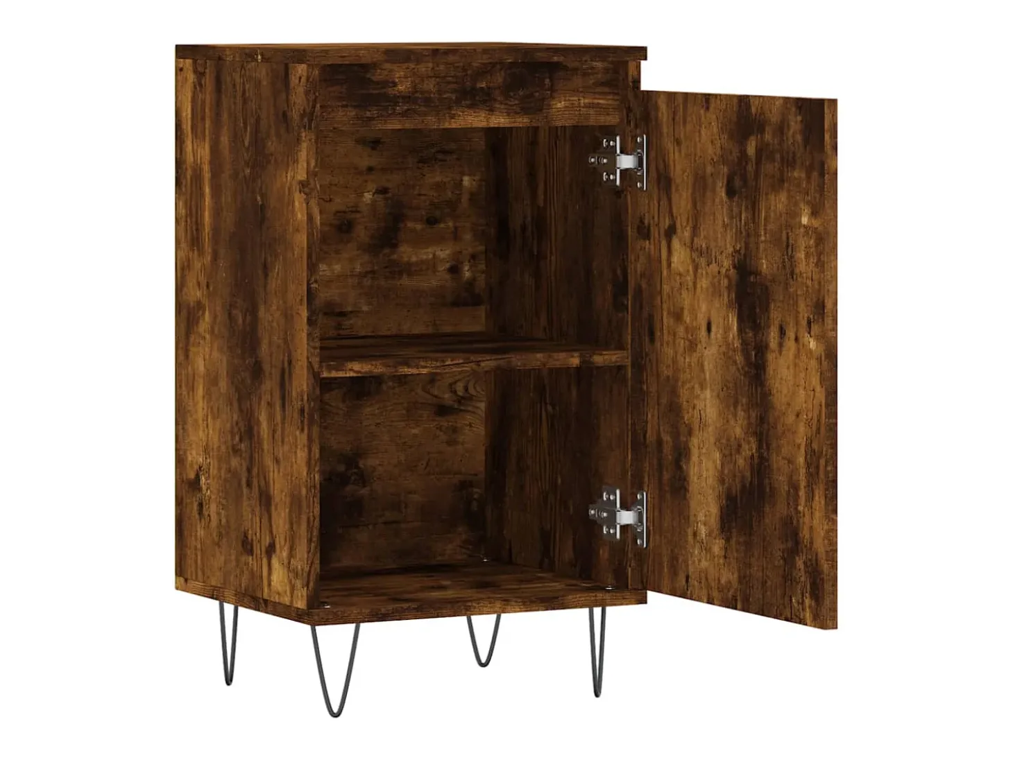 Aparador de roble ahumado 40x35x70 cm madera de ingeniería