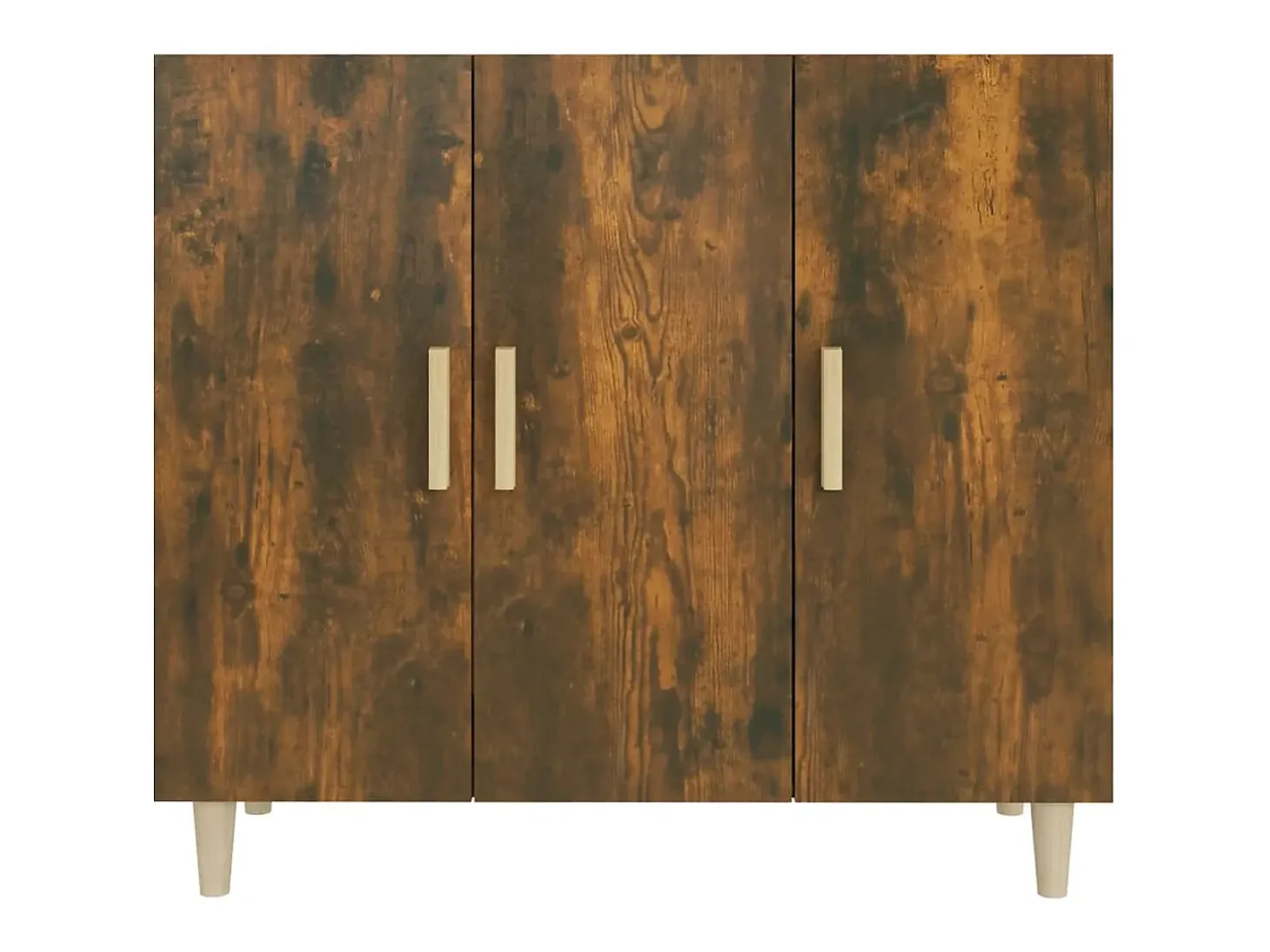 Aparador de roble ahumado 90x34x80 cm madera de ingeniería