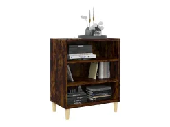 Aparador de roble ahumado 57x35x70 cm madera de ingeniería