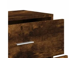 Aparador de roble ahumado 60x31x84 cm madera de ingeniería
