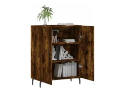 Aparador de roble ahumado 69,5x34x90 cm madera de ingeniería