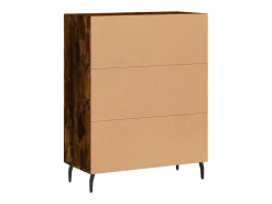 Aparador de roble ahumado 69,5x34x90 cm madera de ingeniería
