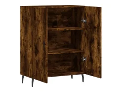 Aparador de roble ahumado 69,5x34x90 cm madera de ingeniería
