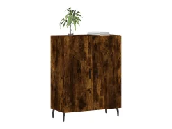 Aparador de roble ahumado 69,5x34x90 cm madera de ingeniería