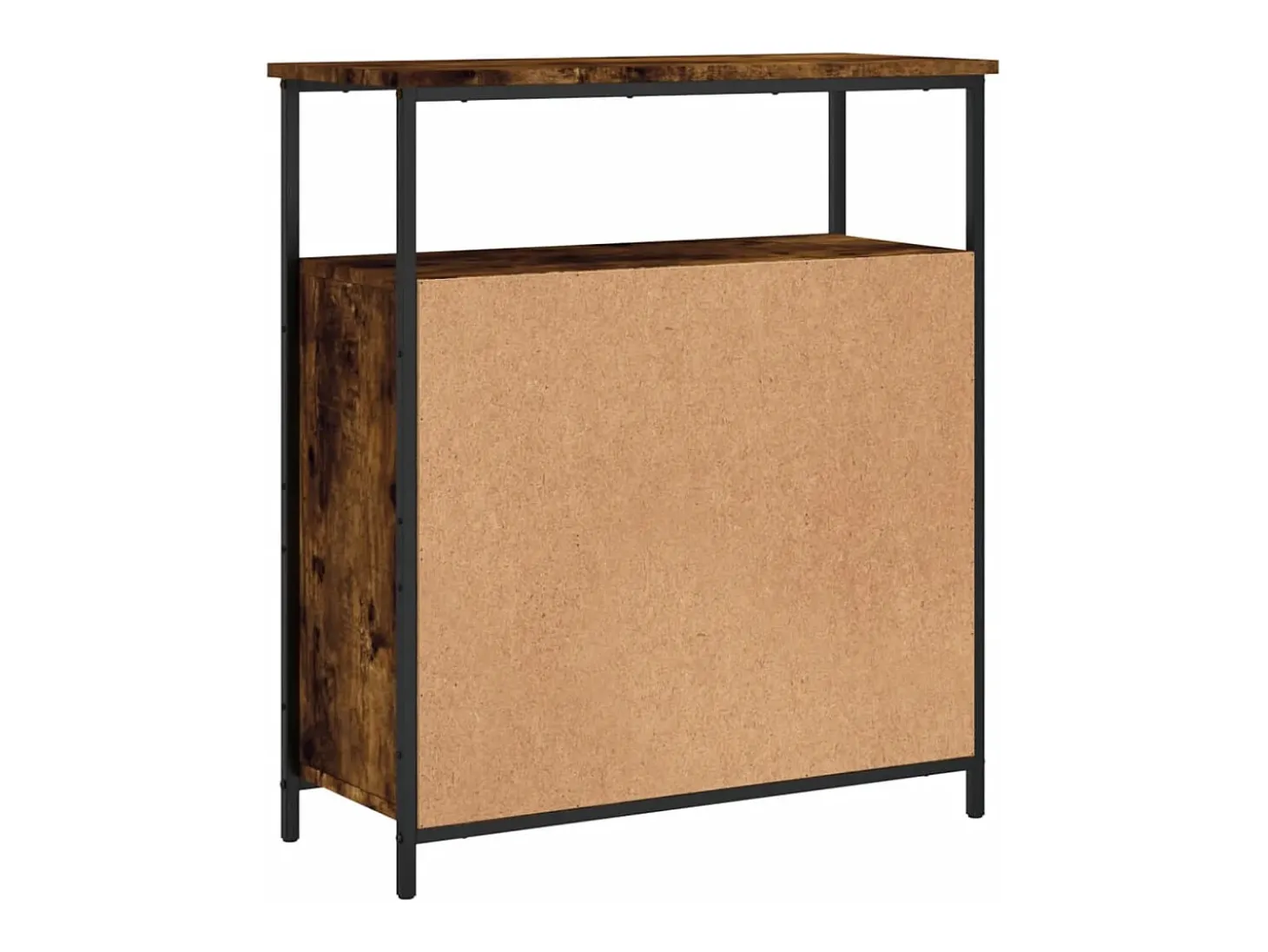 Aparador de roble ahumado 70x30x80 cm madera de ingeniería