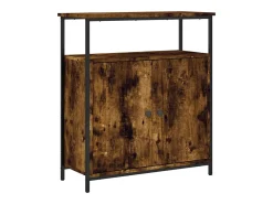 Aparador de roble ahumado 70x30x80 cm madera de ingeniería
