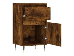 Aparador de roble ahumado 40x35x70 cm madera de ingeniería