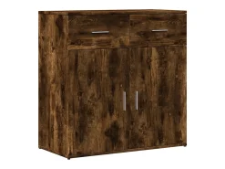 Aparador de roble ahumado 79x38x80 cm madera de ingeniería