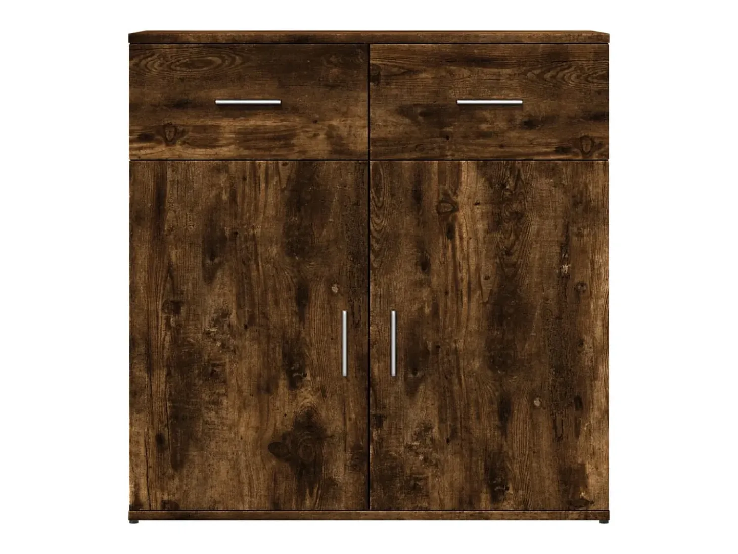 Aparador de roble ahumado 79x38x80 cm madera de ingeniería