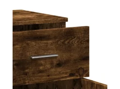 Aparador de roble ahumado 79x38x80 cm madera de ingeniería