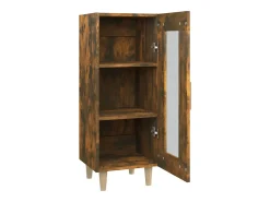 Aparador de roble ahumado 34,5x34x90 cm Madera de ingeniería