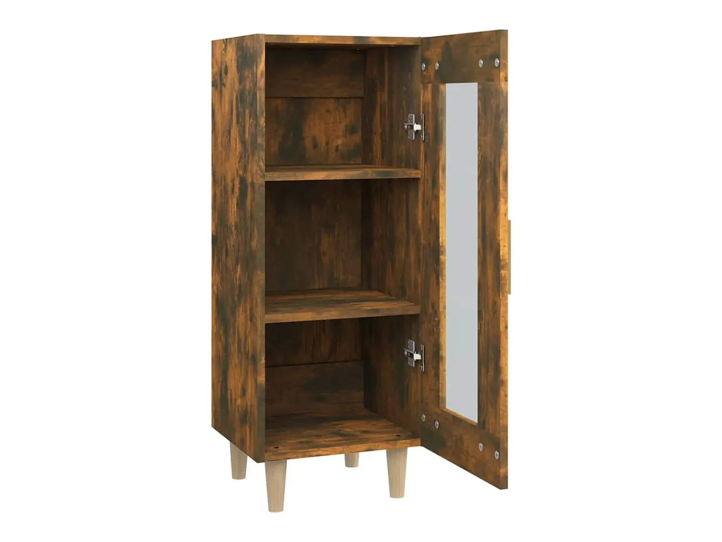 Aparador de roble ahumado 34,5x34x90 cm Madera de ingeniería