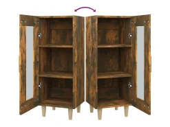 Aparador de roble ahumado 34,5x34x90 cm Madera de ingeniería