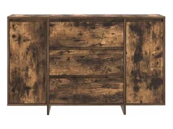 Aparador de roble ahumado 120x41x75 cm Madera de ingeniería