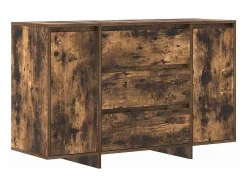 Aparador de roble ahumado 120x41x75 cm Madera de ingeniería