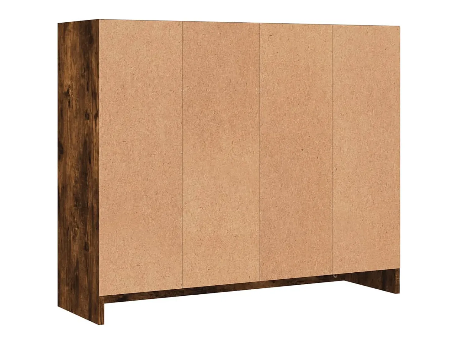 Aparador de roble ahumado 91x28x75 cm madera de ingeniería