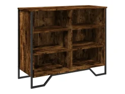 Aparador de roble ahumado 91x35,5x74,5 cm madera de ingeniería