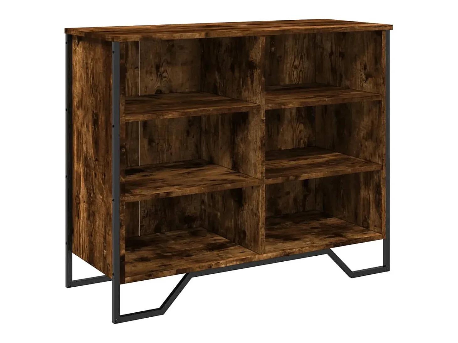 Aparador de roble ahumado 91x35,5x74,5 cm madera de ingeniería