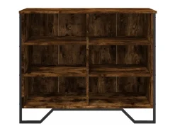 Aparador de roble ahumado 91x35,5x74,5 cm madera de ingeniería