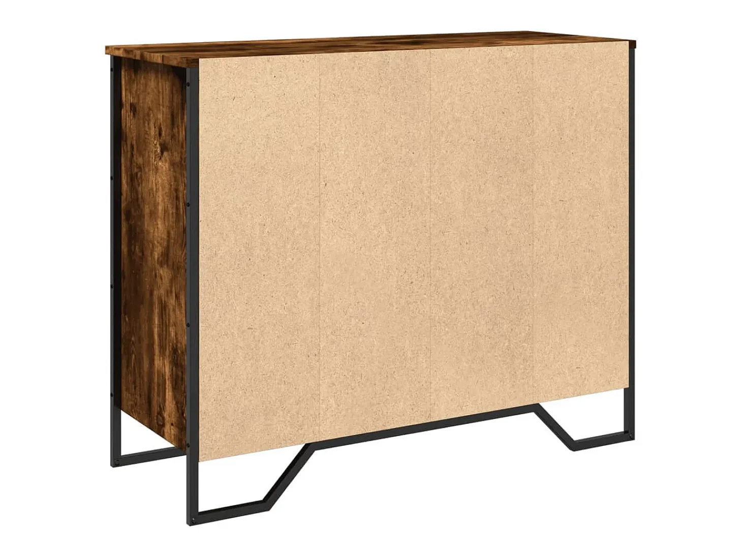 Aparador de roble ahumado 91x35,5x74,5 cm madera de ingeniería
