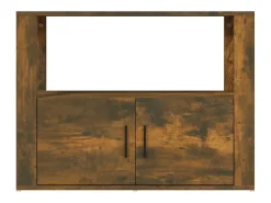 Aparador de roble ahumado 80x30x60 cm Madera de ingeniería