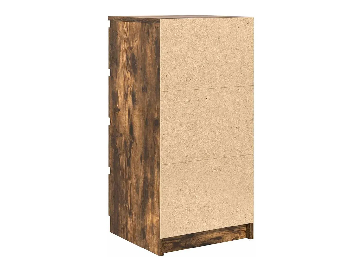 Aparador de roble ahumado 37,5x35x76 cm madera de ingeniería