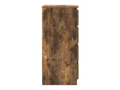 Aparador de roble ahumado 37,5x35x76 cm madera de ingeniería