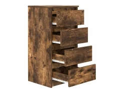 Aparador de roble ahumado 37,5x35x76 cm madera de ingeniería