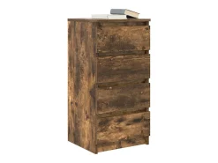 Aparador de roble ahumado 37,5x35x76 cm madera de ingeniería