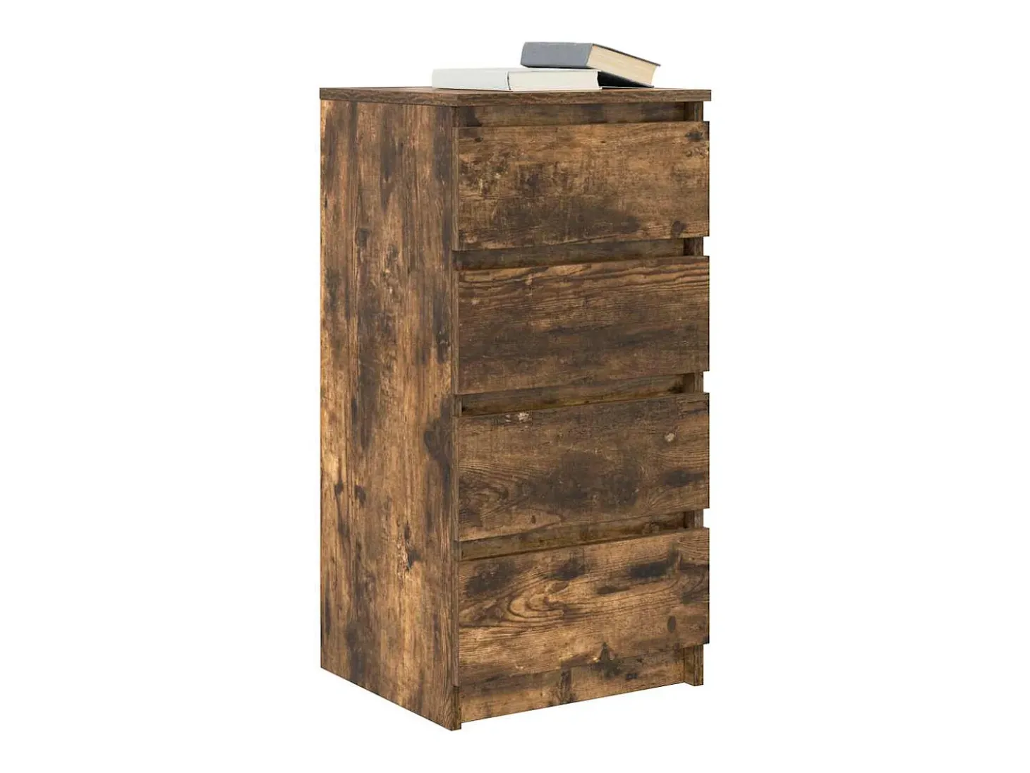 Aparador de roble ahumado 37,5x35x76 cm madera de ingeniería