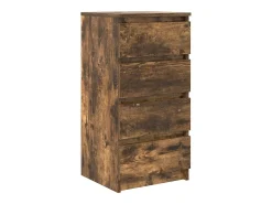 Aparador de roble ahumado 37,5x35x76 cm madera de ingeniería