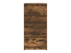 Aparador de roble ahumado 37,5x35x76 cm madera de ingeniería
