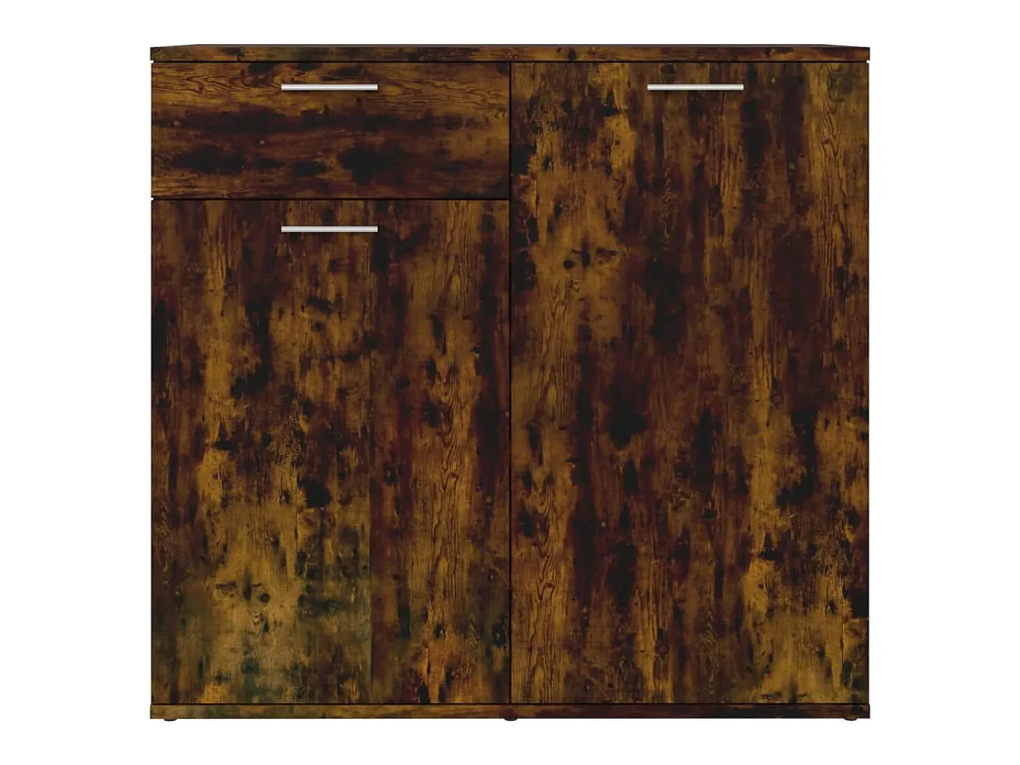 Aparador de roble ahumado 80x36x75 cm Madera de ingeniería