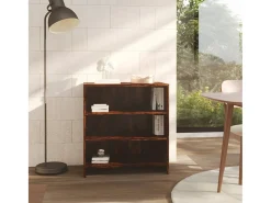 Aparador de roble ahumado 70x40,5x75 cm Madera de ingeniería