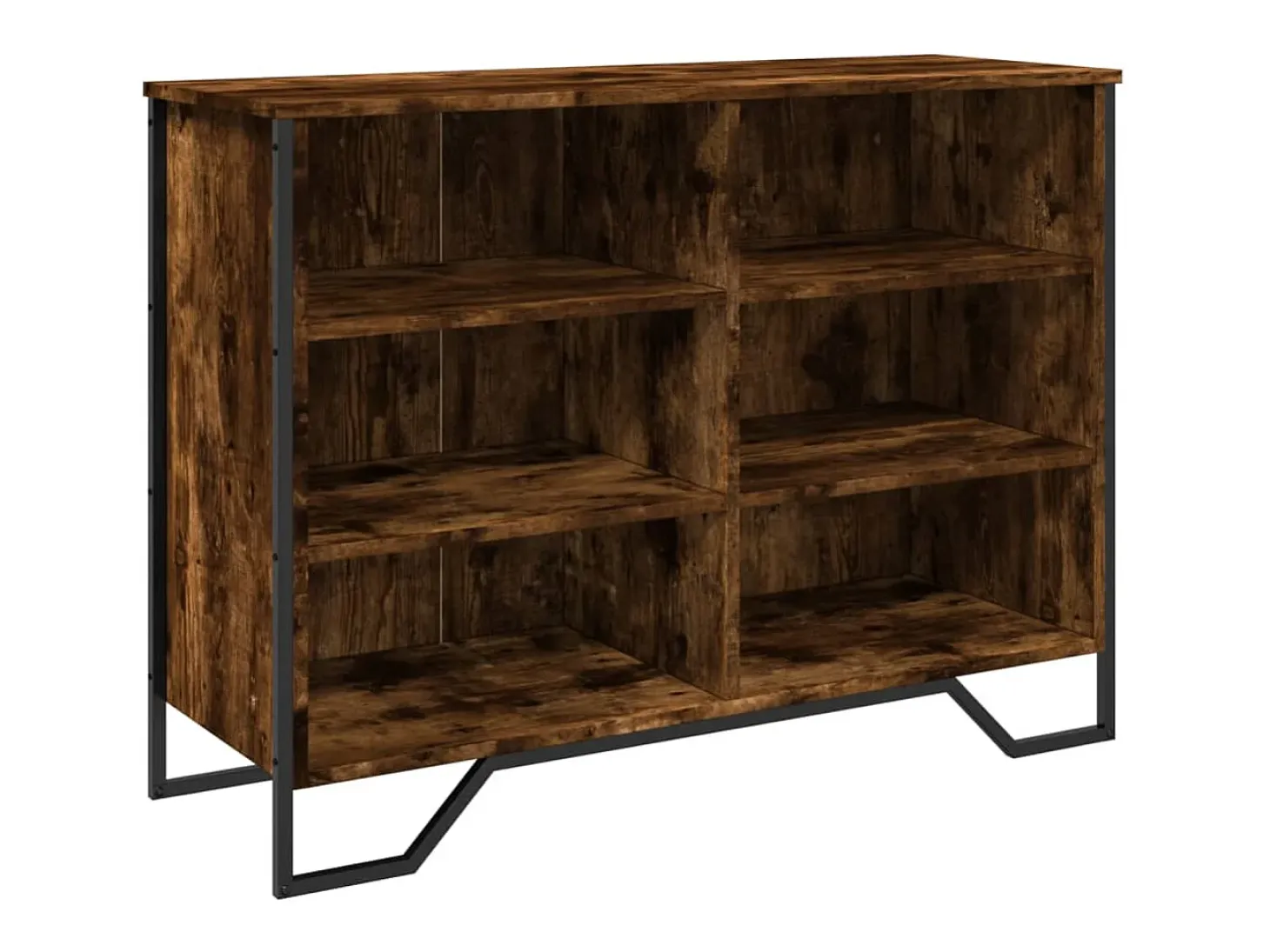 Aparador de roble ahumado 101x35,5x74,5 cm madera de ingeniería