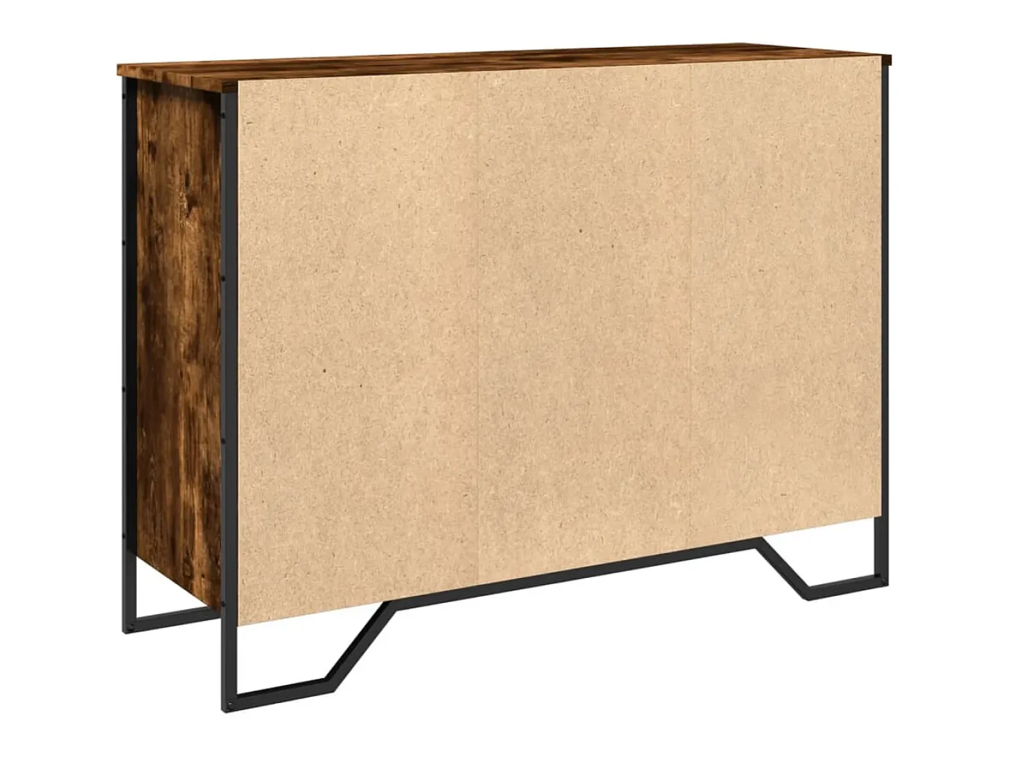 Aparador de roble ahumado 101x35,5x74,5 cm madera de ingeniería