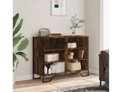 Aparador de roble ahumado 101x35,5x74,5 cm madera de ingeniería