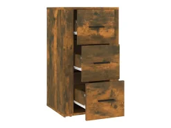 Aparador de roble ahumado 40x33x70 cm Madera de ingeniería