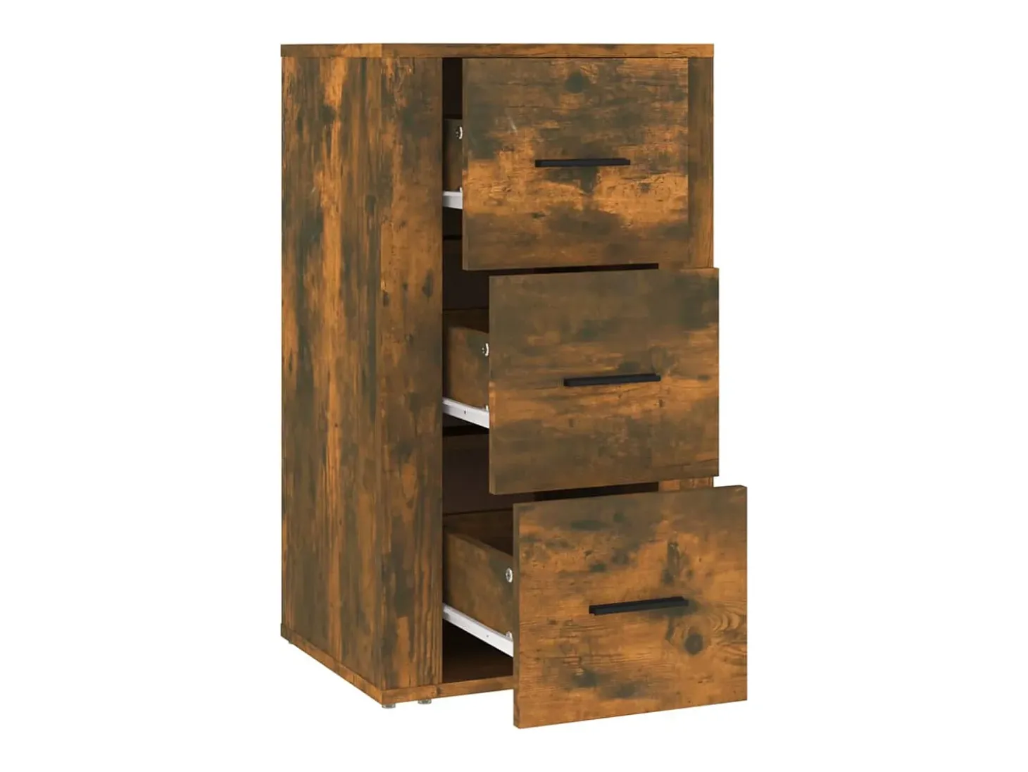 Aparador de roble ahumado 40x33x70 cm Madera de ingeniería