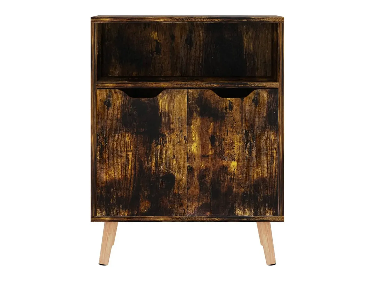 Aparador de roble ahumado 60x30x72 cm madera de ingeniería