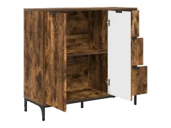Aparador de roble ahumado 89,5 x 33 x 82 cm Madera de ingeniería