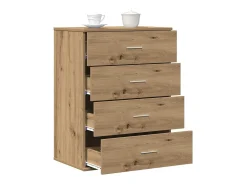 Aparador de roble artesanal 60 x 39 x 80 cm Madera de ingeniería