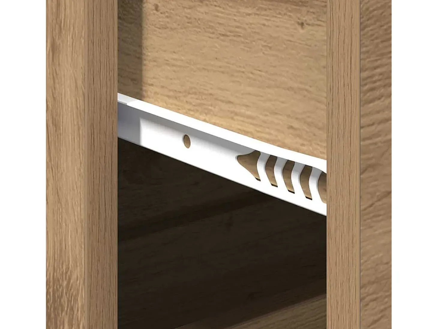 Aparador de roble artesanal 60 x 39 x 80 cm Madera de ingeniería