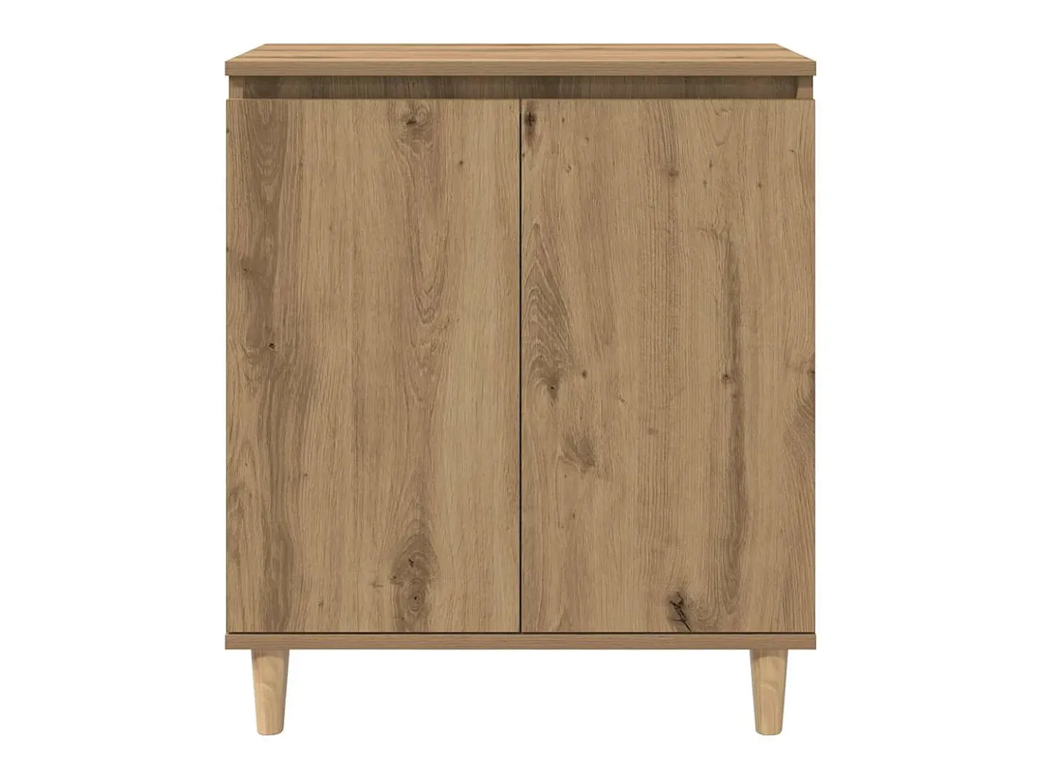 Aparador de roble artesanal 60x35x70 cm madera de ingeniería