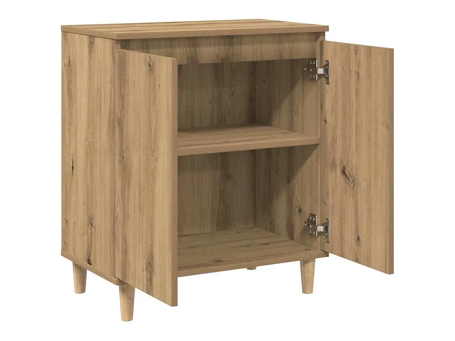 Aparador de roble artesanal 60x35x70 cm madera de ingeniería