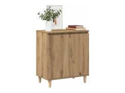 Aparador de roble artesanal 60x35x70 cm madera de ingeniería
