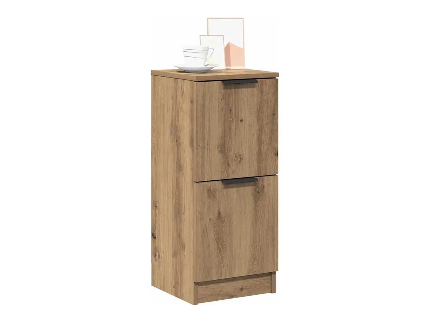 Aparador de roble artesanal 30x30x70 cm madera de ingeniería