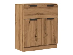 Aparador de roble artesanal 60x30x70 cm madera de ingeniería
