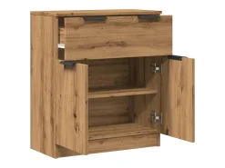 Aparador de roble artesanal 60x30x70 cm madera de ingeniería